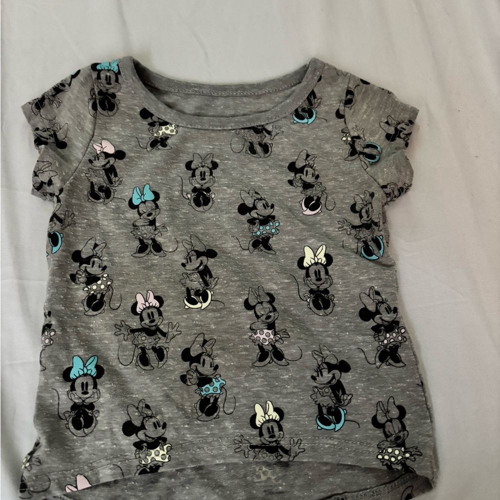 Disney Kids Minnie Mouse Gray T-Shirt